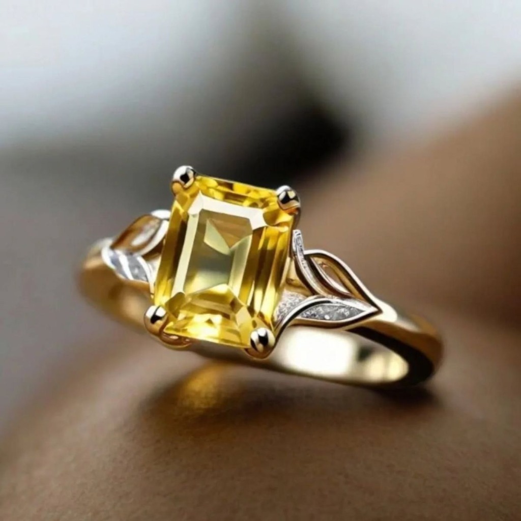 Yellow Sapphire Emerald-Cut
